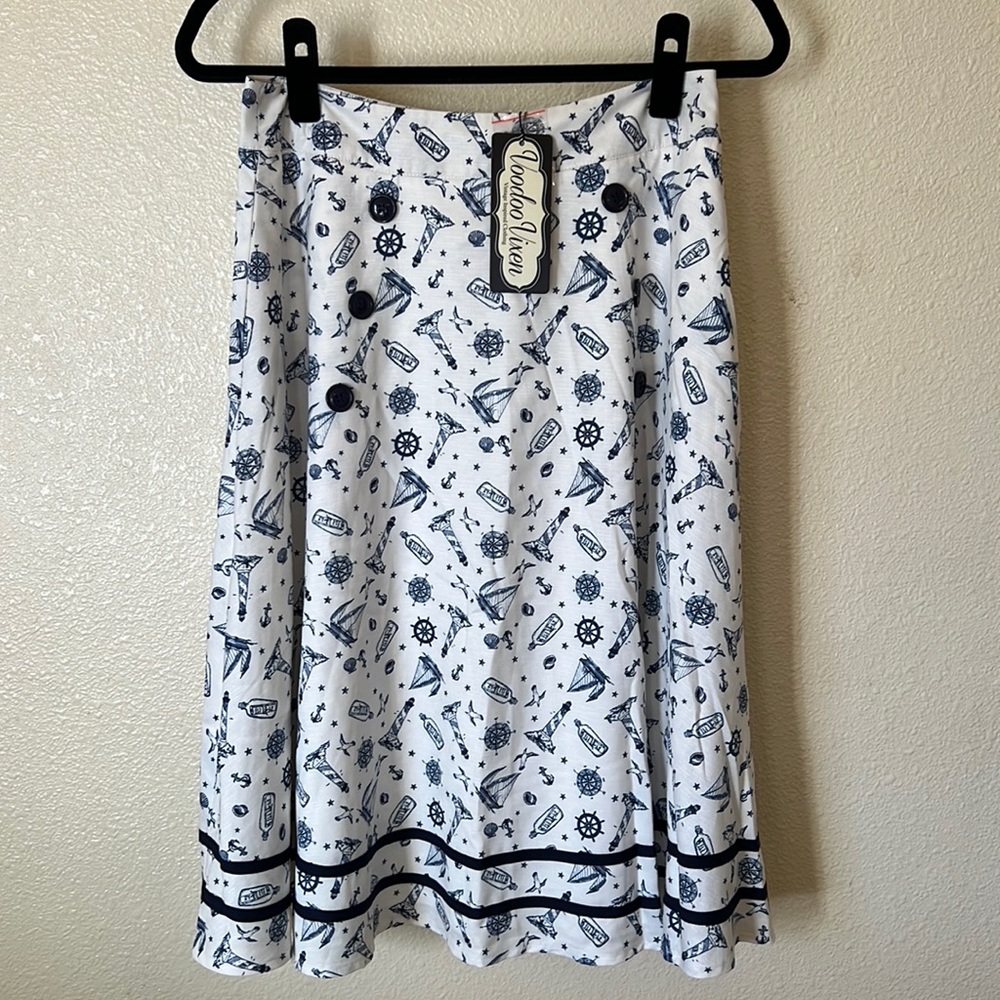 Voodoo Vixen | Nautical Retro Skirt